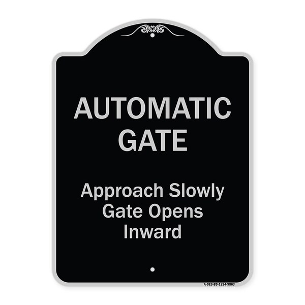 Designer Series-Automatic Gate Approach Slowly Gate Opens Inward, 24" x 18", BS-1824-9863